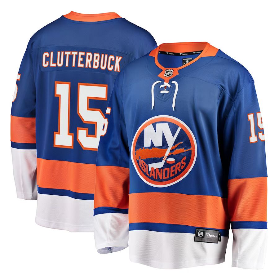Men New York Islanders #15 Cal Clutterbuck Fanatics Branded Royal Breakaway Player NHL Jersey
